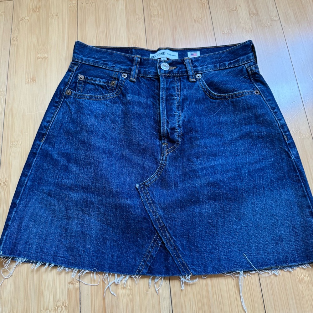 Re/done Denim Blue mini Skirt 25